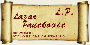 Lazar Paučković vizit kartica